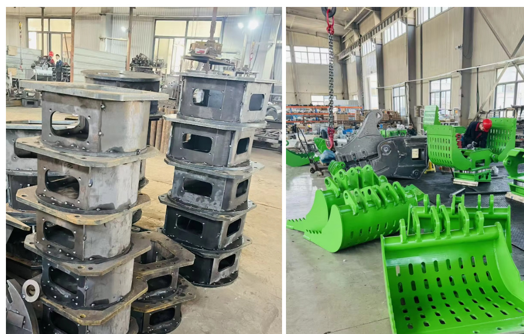 Excavator demolition sorting rotating grapple (4)