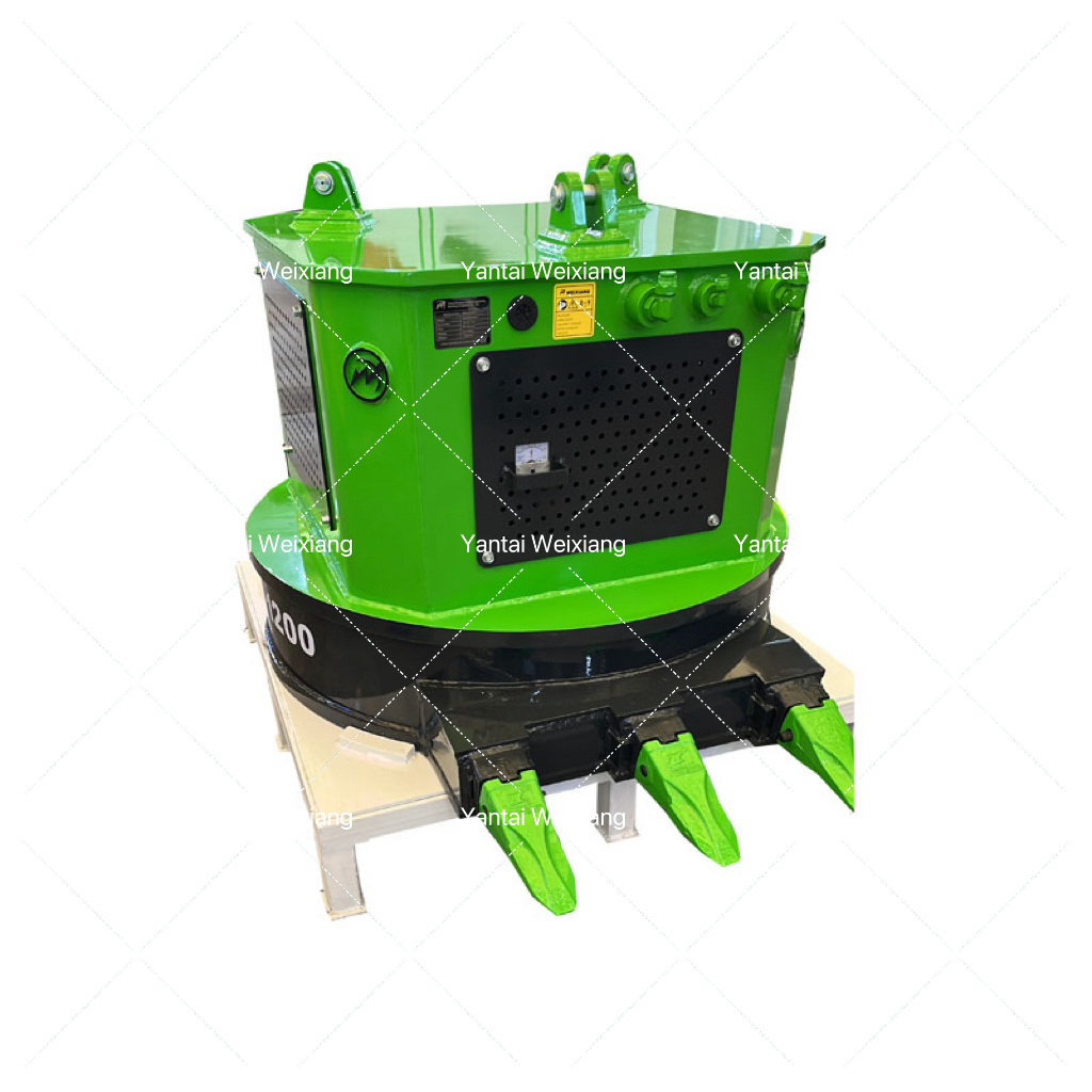 Excavator steel scrap hydraulic lifting magnet lift (1)