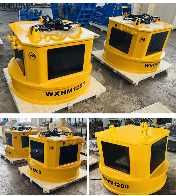Excavator steel scrap hydraulic lifting magnet lift (2)