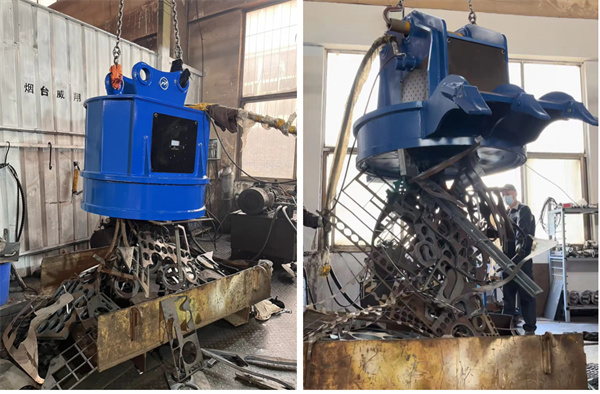 Excavator steel scrap hydraulic lifting magnet lift (3)